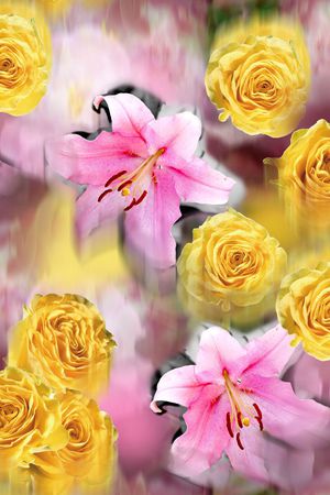 清新浪漫朦胧印花华亿平台图片