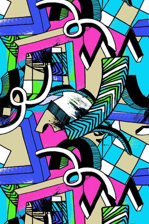 抽象印花华亿平台图片