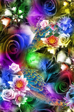 抽象印花华亿平台图片