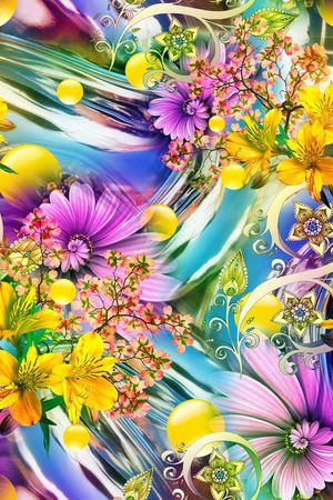 抽象印花华亿平台图片