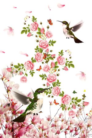 中国风印花华亿平台图片