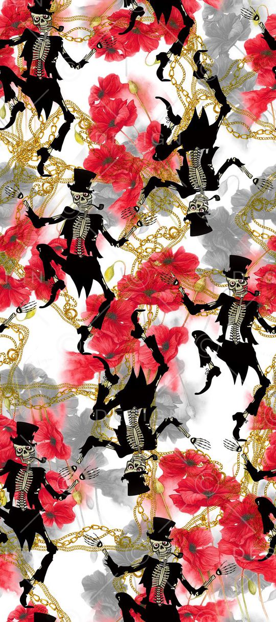 骷髅印花华亿平台图片