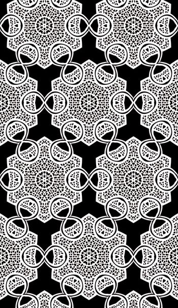 385809-靛蓝蕾丝几何抽象花卉