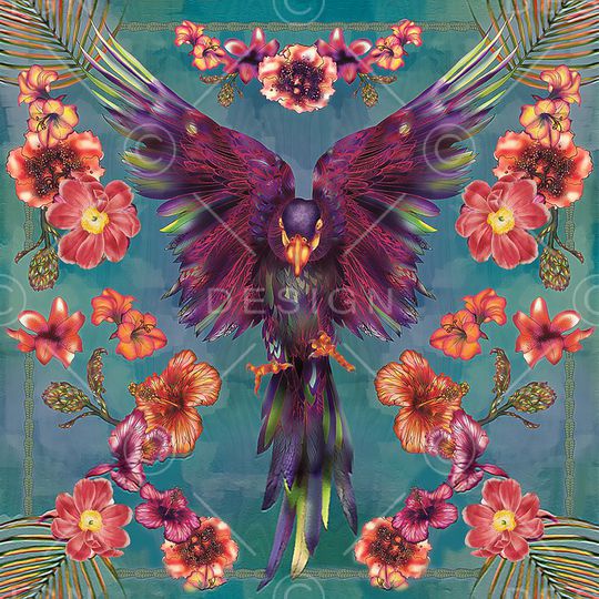 丝巾印花华亿平台图片