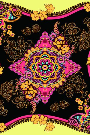 丝巾印花华亿平台图片