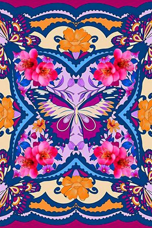 丝巾印花华亿平台图片