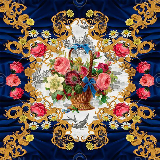 丝巾印花华亿平台图片