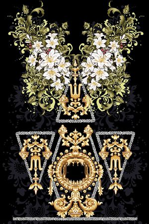 百合花印花华亿平台图片