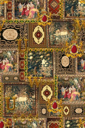 欧式印花华亿平台图片