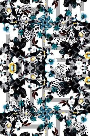 几何条纹印花华亿平台图片