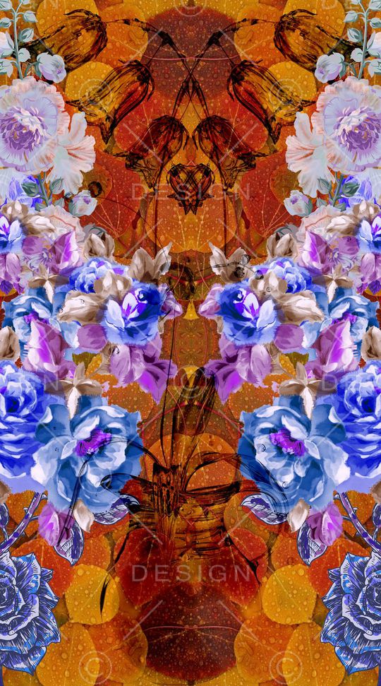 花卉印花华亿平台图片