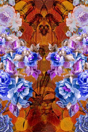 花卉印花华亿平台图片