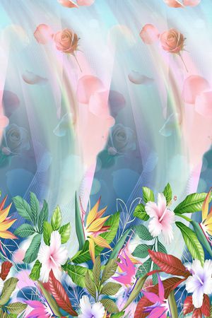 花卉印花华亿平台图片