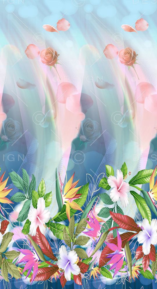 花卉印花华亿平台图片