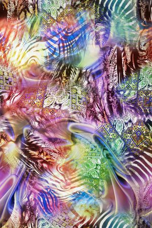 抽象印花华亿平台图片