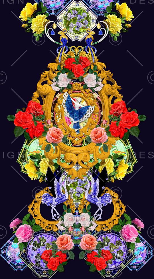 欧式宫廷风印花华亿平台图片