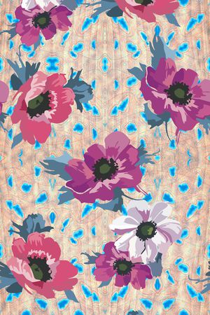 花卉印花华亿平台图片