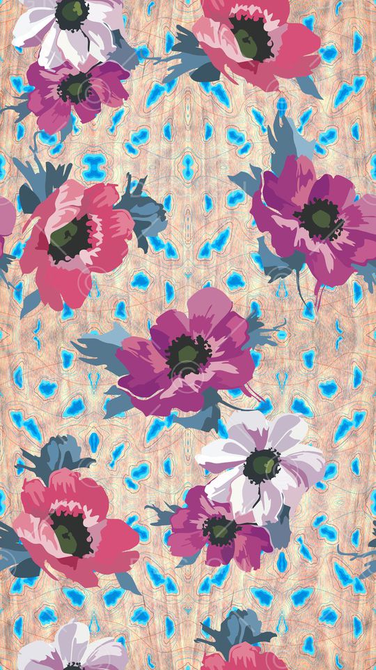 花卉印花华亿平台图片