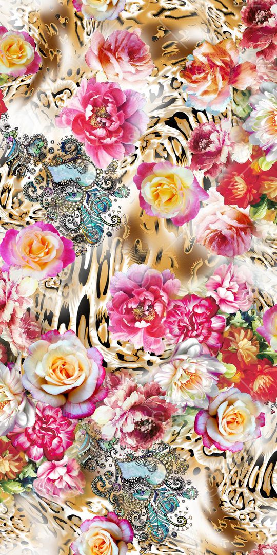 绚丽牡丹印花华亿平台图片