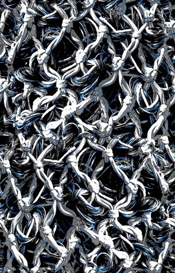 386700-粗犷男装绑绳网格捆绑绳结男短裤卫衣