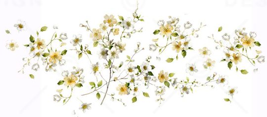 清新花卉印花华亿平台图片