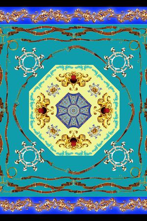 欧式方巾印花华亿平台图片