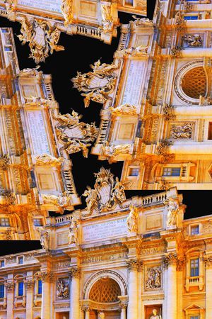 欧式建筑印花华亿平台图片