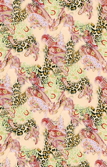 豹纹印花华亿平台图片