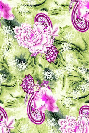 花卉印花华亿平台图片