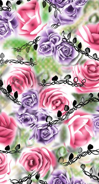 花卉印花华亿平台图片