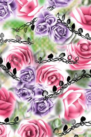 花卉印花华亿平台图片