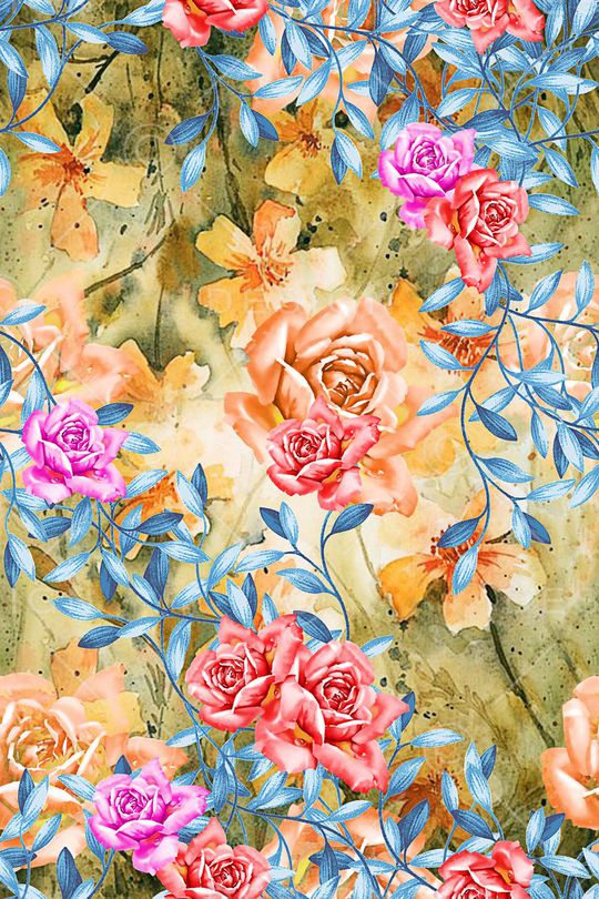 牡丹印花华亿平台图片