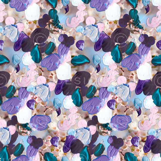 抽象花瓣印花华亿平台图片