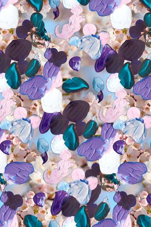 抽象花瓣印花华亿平台图片