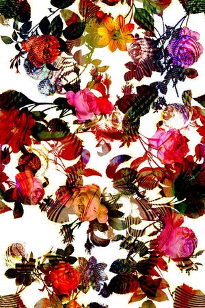 磨砂纹理斑马纹老虎纹热带花卉印花华亿平台图片