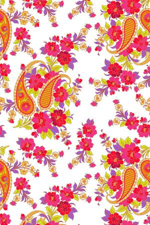 腰果花印花华亿平台图片