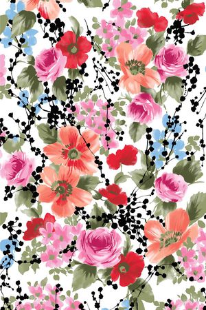 花卉印花华亿平台图片