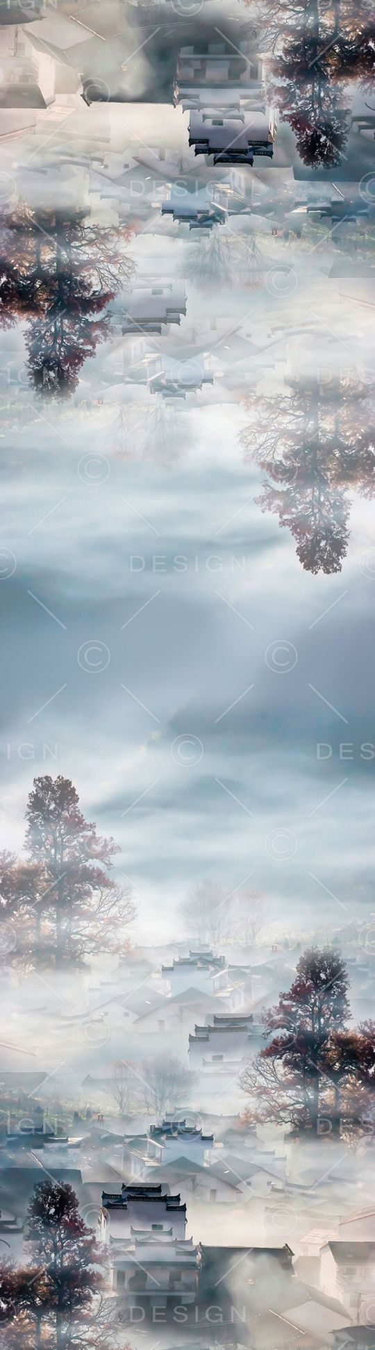 数码风景建筑印花华亿平台图片