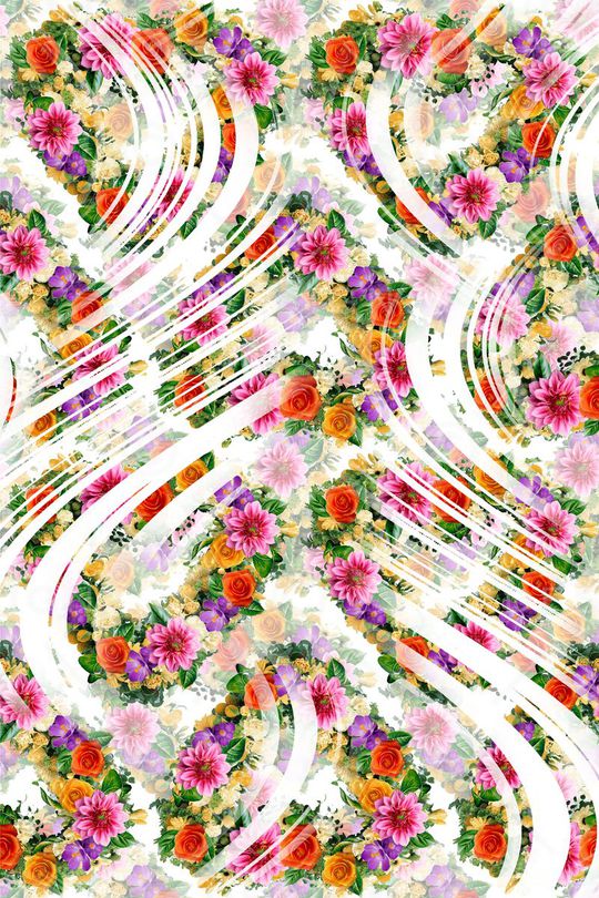 花卉印花华亿平台图片