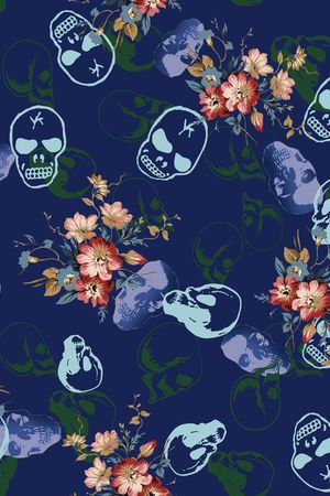 复古花卉印花华亿平台图片