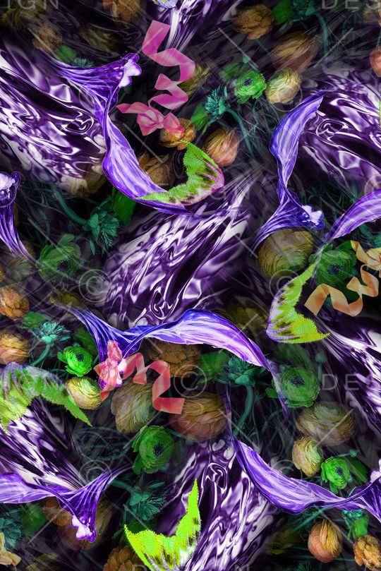 花卉印花华亿平台图片