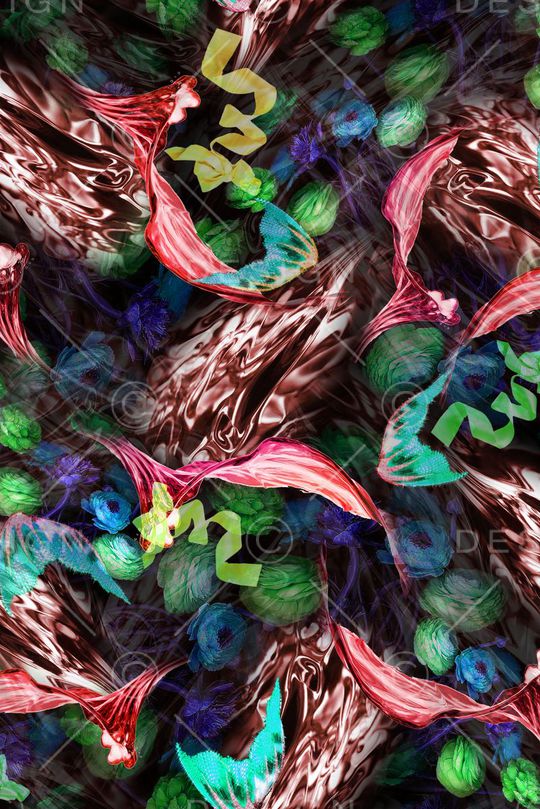 花卉印花华亿平台图片