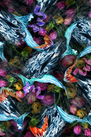 花卉印花华亿平台图片