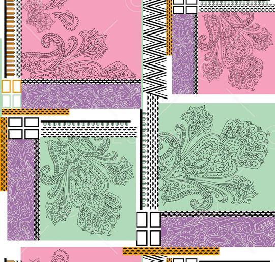 乱格琵琶花印花华亿平台图片