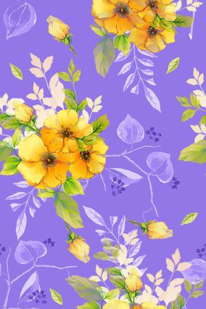 花卉印花华亿平台图片