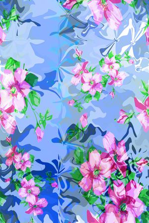 花卉印花华亿平台图片