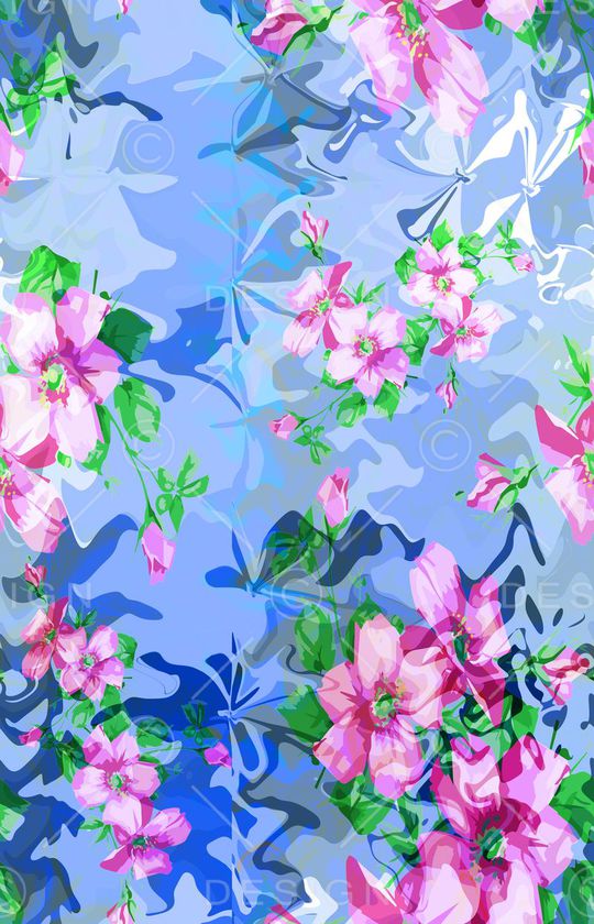 花卉印花华亿平台图片