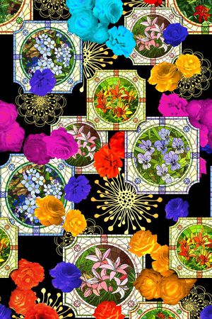 欧式宫廷风印花华亿平台图片