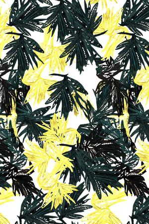 热带叶子印花华亿平台图片