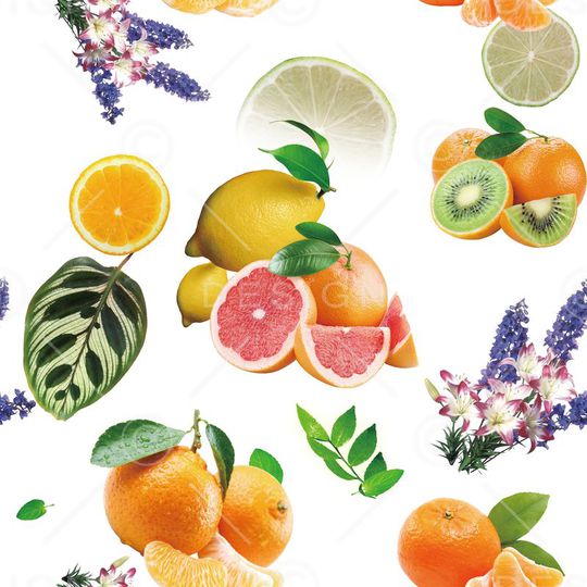 水果植物印花华亿平台图片